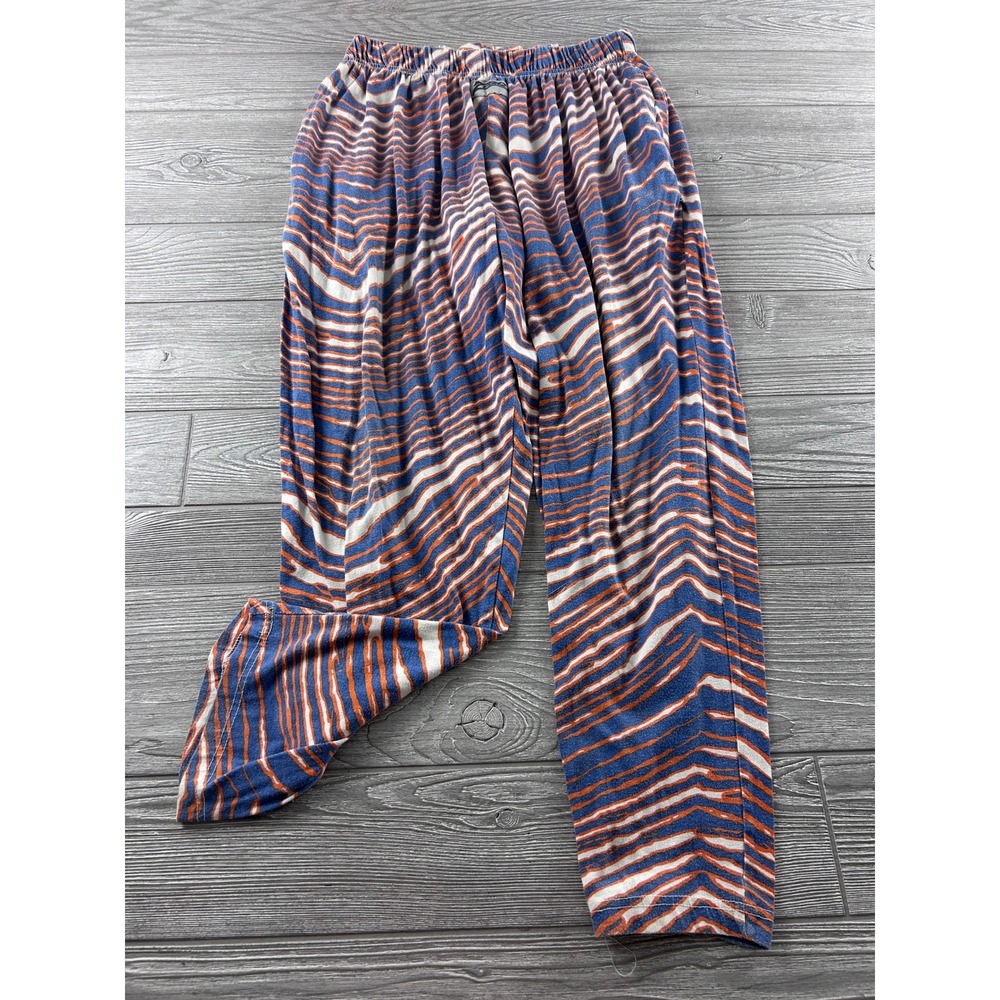 Zubaz Zebra Print Lounge Pants Blue Orange White Athletic Tapered Mens Medium